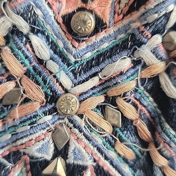 Grace in LA Light Blue Embroidered Bootcut Womens Size Waist 28 (Runs Small) - Picture 11 of 16